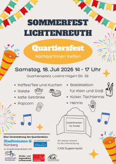 Herzliche Einladung zum Sommerfest Lichtenreuth am 18.07.2026 von 14 - 17 Uhr