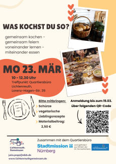 Was kochst du so? Am 23.03. von 10 bis 12.30 Uhr 