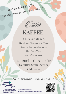 OsterKaffee am 20.04. ab 15 Uhr in Lichtenreuth