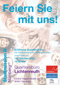 Feiern Sie mit uns die Eröffnung des Quartiersbüro in Lichtenreuth am 14. Oktober 2025 um 15.30 Uhr