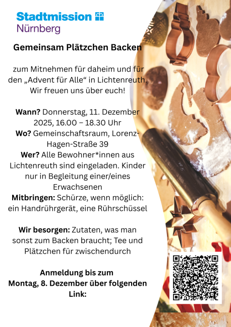 Einladung zum Plätzchen Backen - Flyer
